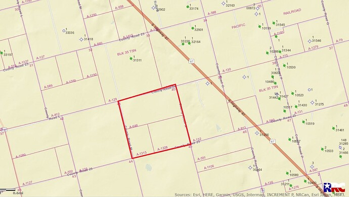 Dawson County-Blk 35 T5N Sec. 40