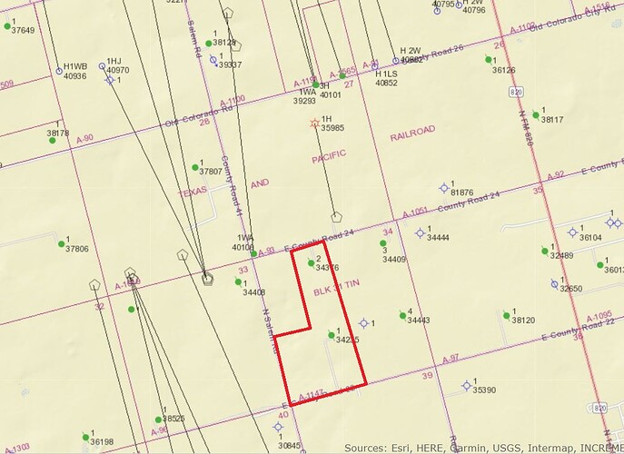 Howard County - Sec. 34, Blk 31 T1N T&P RR Co.