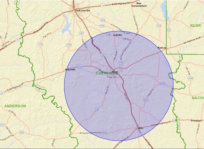 Cherokee County - Key Expl Lease Area